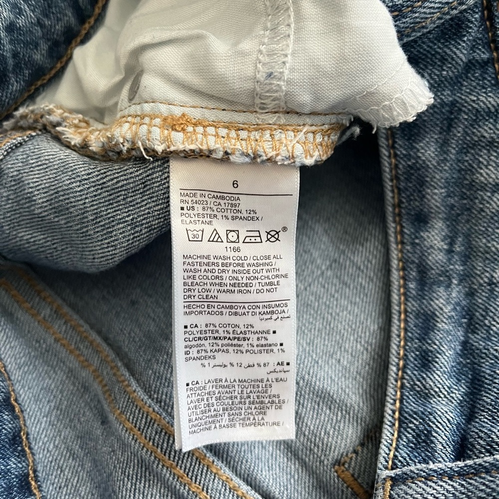 Old Navy OG Straight High Rise Denim Shorts Size 6 - Picture 6 of 6